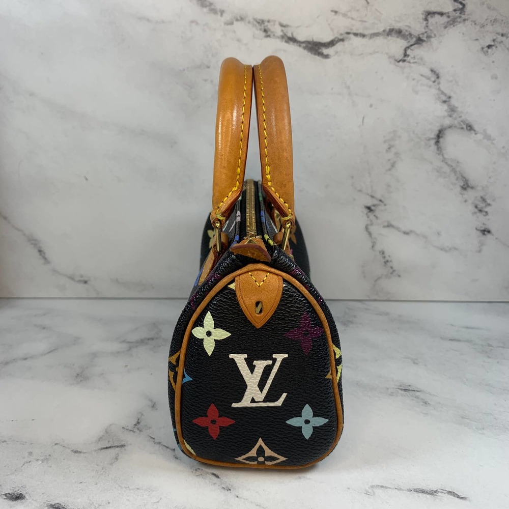 ❌❌ Louis Vuitton Multicolor speedy Mini HL bag Murakami Vintage black Monogram - Picture 6 of 13